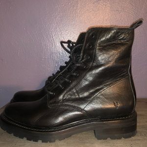 Frye Lace Up Combat Boots